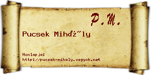 Pucsek Mihály névjegykártya