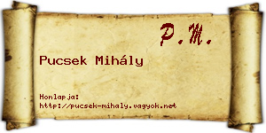 Pucsek Mihály névjegykártya